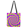 Abstract Spiral Moving Optical Illusion Tote Bag