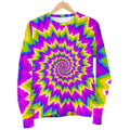 Abstract Spiral Moving Optical Illusion Women's Crewneck Sweatshirt