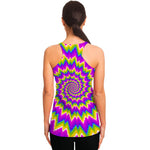 Abstract Spiral Moving Optical Illusion Women's Racerback Tank Top