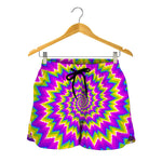 Abstract Spiral Moving Optical Illusion Women's Shorts
