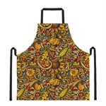 Abstract Sunflower Pattern Print Apron