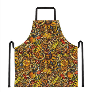 Abstract Sunflower Pattern Print Apron