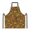 Abstract Sunflower Pattern Print Apron