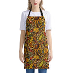 Abstract Sunflower Pattern Print Apron