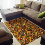 Abstract Sunflower Pattern Print Area Rug GearFrost