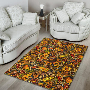 Abstract Sunflower Pattern Print Area Rug GearFrost