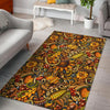 Abstract Sunflower Pattern Print Area Rug GearFrost