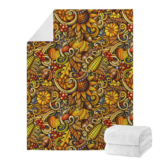 Abstract Sunflower Pattern Print Blanket