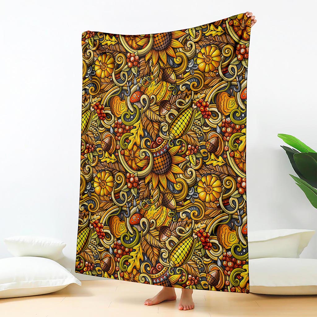 Abstract Sunflower Pattern Print Blanket