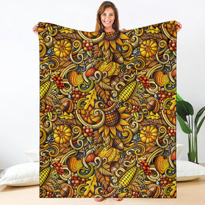 Abstract Sunflower Pattern Print Blanket