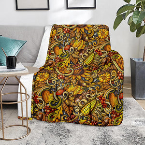 Abstract Sunflower Pattern Print Blanket