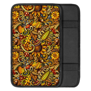 Abstract Sunflower Pattern Print Car Center Console Cover