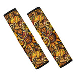 Abstract Sunflower Pattern Print Car Seat Belt Covers