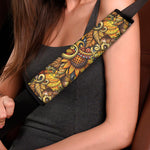 Abstract Sunflower Pattern Print Car Seat Belt Covers