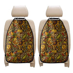 Abstract Sunflower Pattern Print Car Seat Organizers