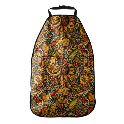 Abstract Sunflower Pattern Print Car Seat Organizers