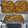 Abstract Sunflower Pattern Print Car Sun Shade GearFrost