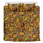 Abstract Sunflower Pattern Print Duvet Cover Bedding Set