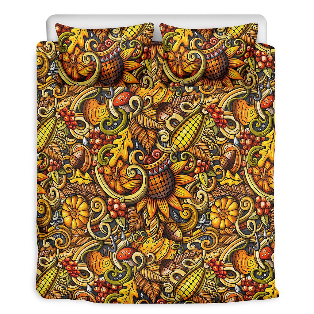 Abstract Sunflower Pattern Print Duvet Cover Bedding Set