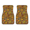 Abstract Sunflower Pattern Print Front Car Floor Mats