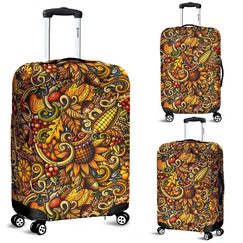 Abstract Sunflower Pattern Print Luggage Cover GearFrost