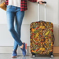 Abstract Sunflower Pattern Print Luggage Cover