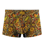 Abstract Sunflower Pattern Print Men's Boxer Briefs