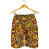 Abstract Sunflower Pattern Print Men's Shorts