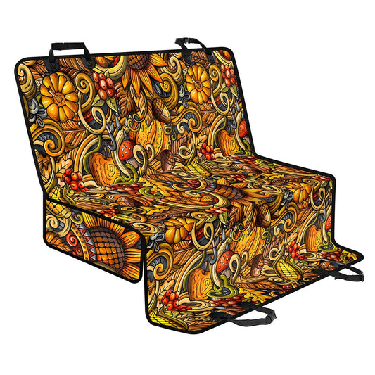 Abstract Sunflower Pattern Print Pet Car Back Seat Cover