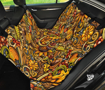 Abstract Sunflower Pattern Print Pet Car Back Seat Cover