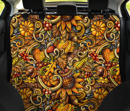 Abstract Sunflower Pattern Print Pet Car Back Seat Cover