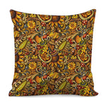 Abstract Sunflower Pattern Print Pillow Cover