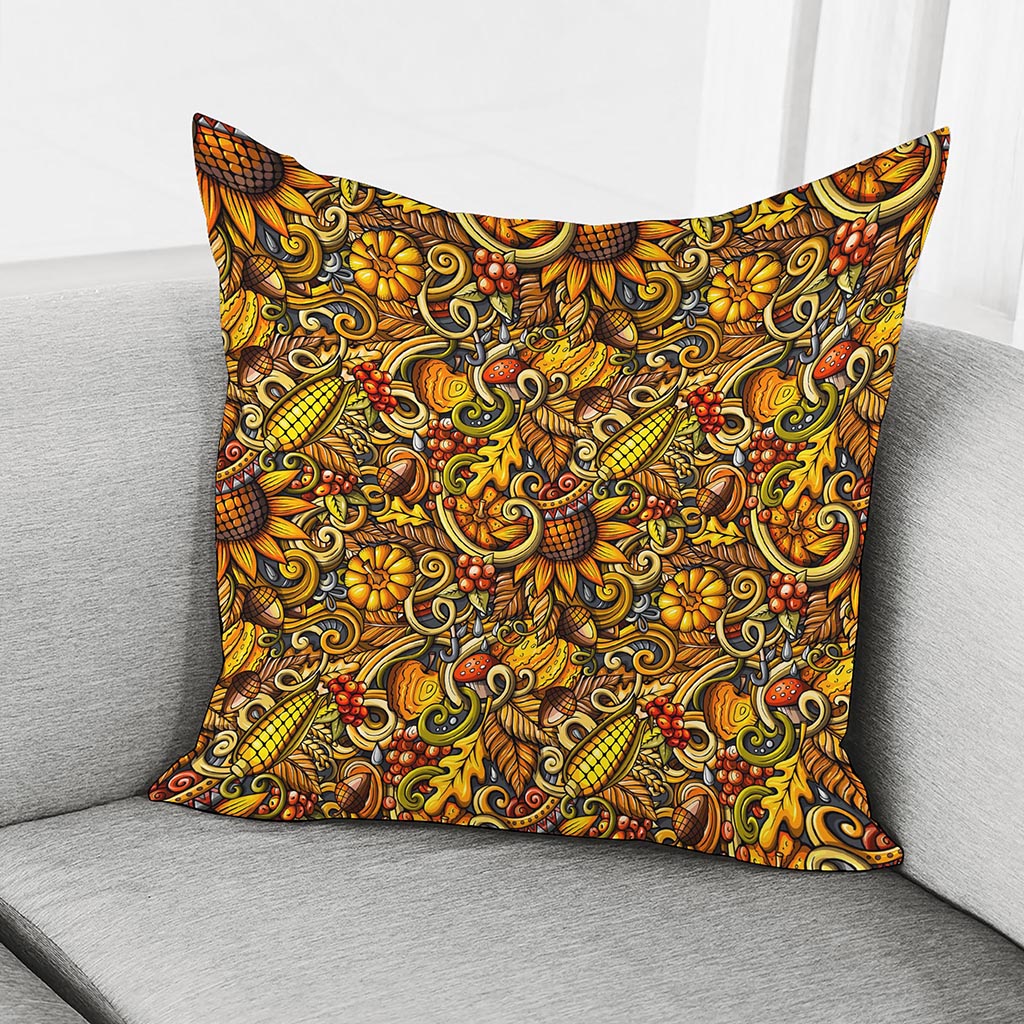 Abstract Sunflower Pattern Print Pillow Cover