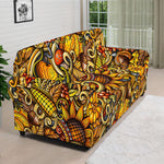 Abstract Sunflower Pattern Print Sofa Cover