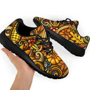 Abstract Sunflower Pattern Print Sport Shoes GearFrost