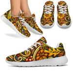 Abstract Sunflower Pattern Print Sport Shoes GearFrost