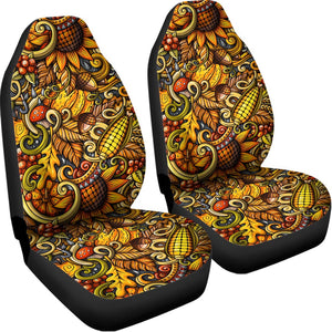 Abstract Sunflower Pattern Print Universal Fit Car Seat Covers