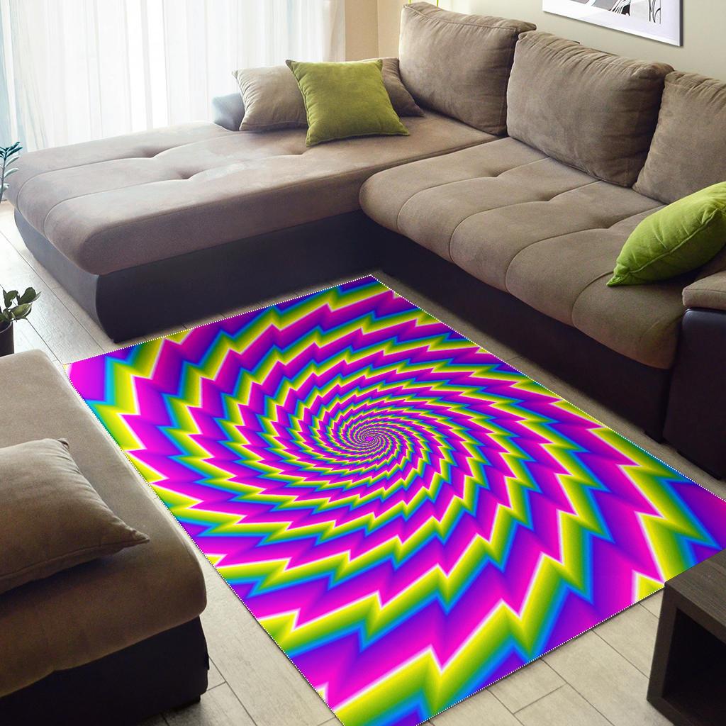 Abstract Twisted Moving Optical Illusion Area Rug GearFrost
