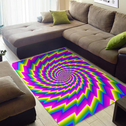 Abstract Twisted Moving Optical Illusion Area Rug GearFrost