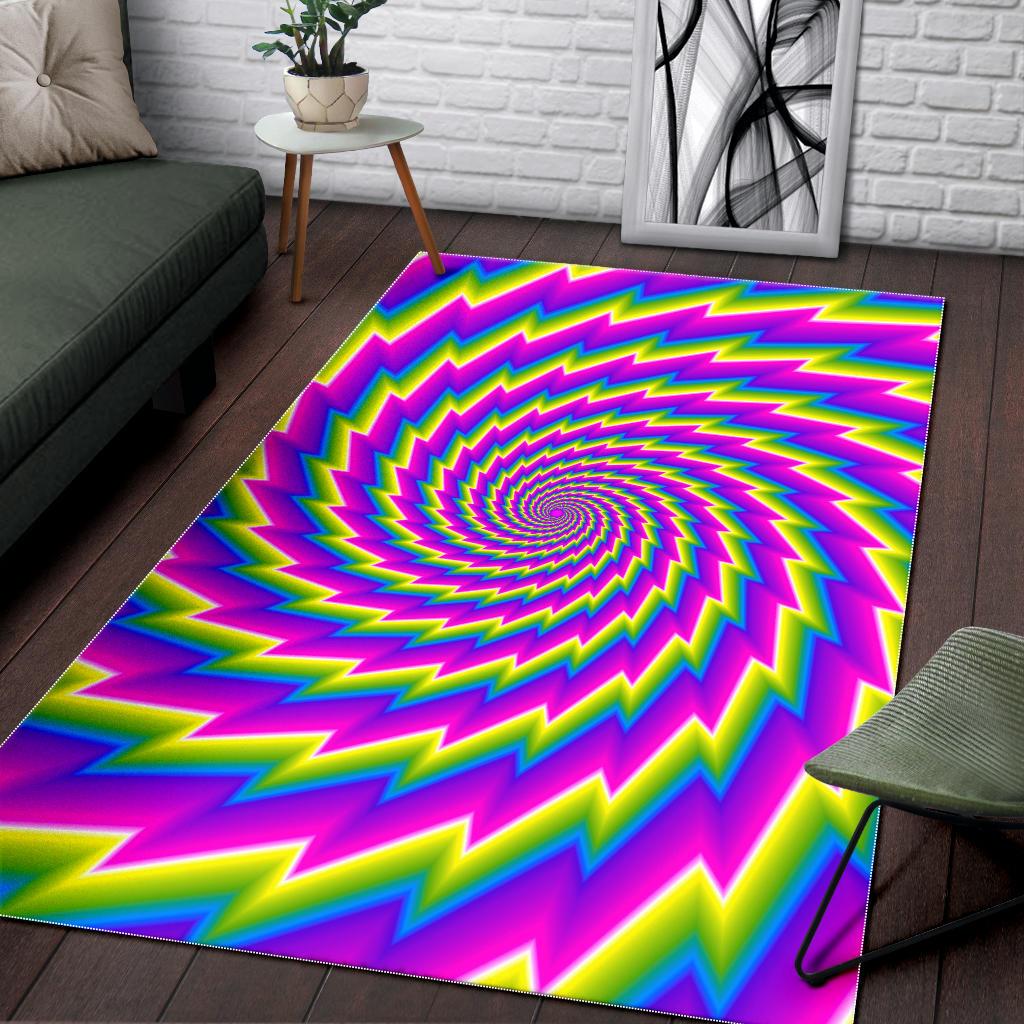 Abstract Twisted Moving Optical Illusion Area Rug GearFrost
