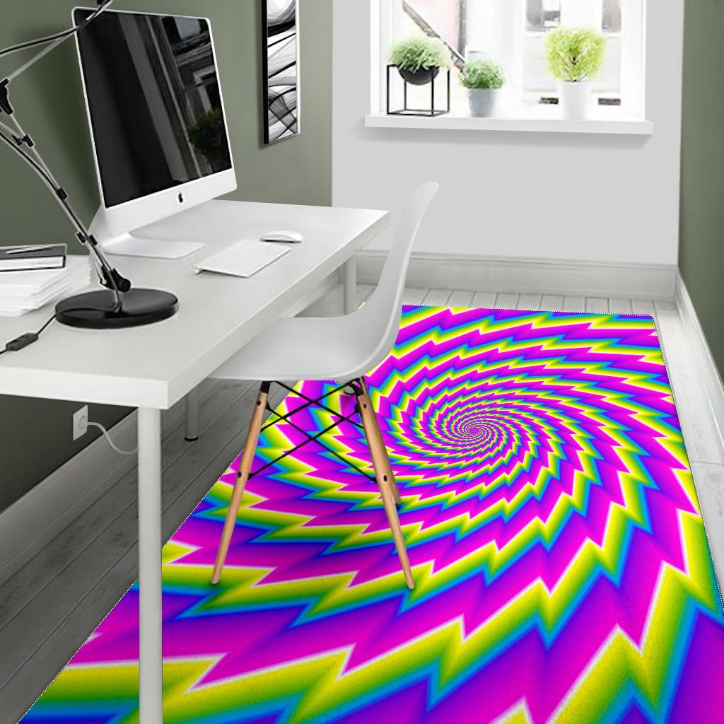 Abstract Twisted Moving Optical Illusion Area Rug GearFrost