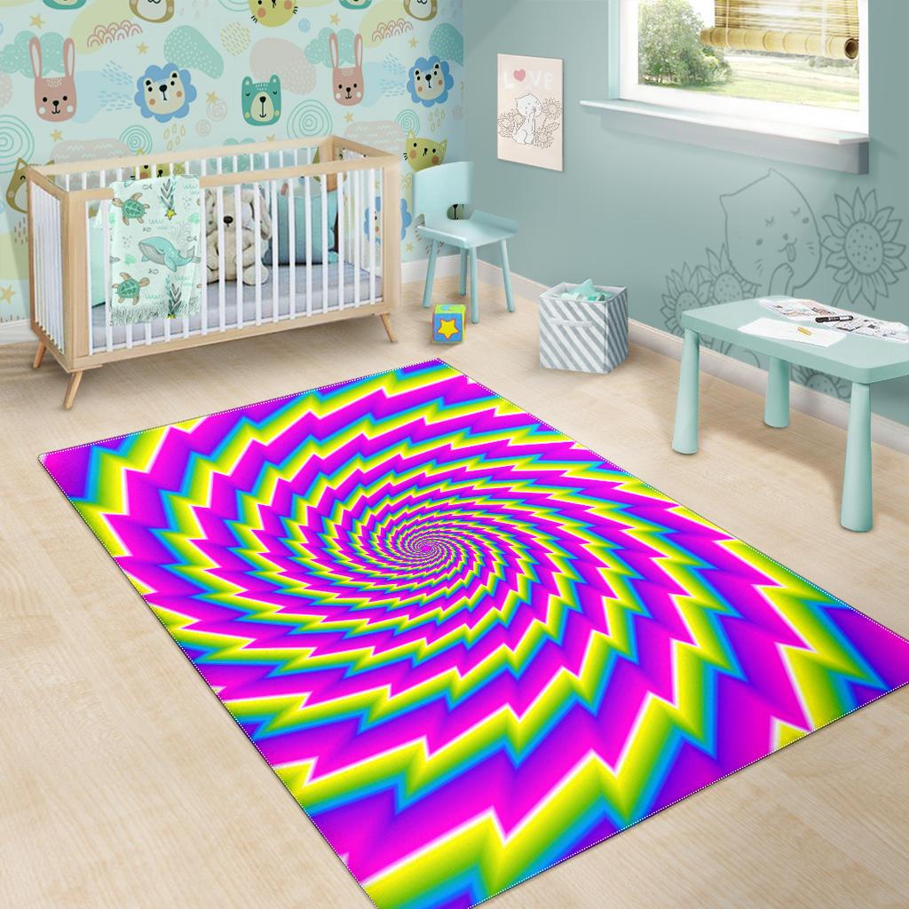 Abstract Twisted Moving Optical Illusion Area Rug GearFrost
