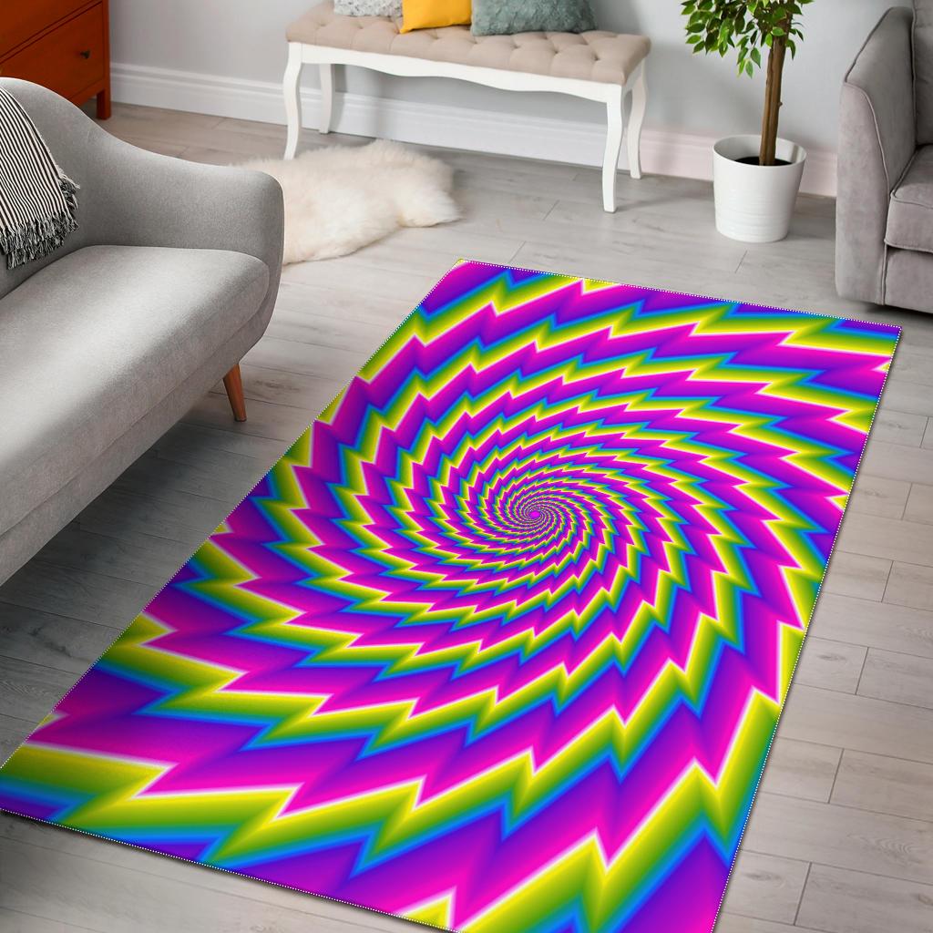Abstract Twisted Moving Optical Illusion Area Rug GearFrost