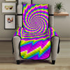 Abstract Twisted Moving Optical Illusion Armchair Protector