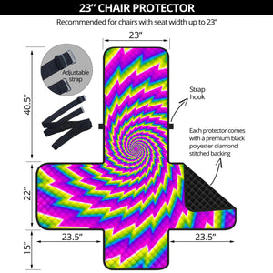 Abstract Twisted Moving Optical Illusion Armchair Protector