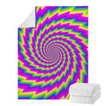 Abstract Twisted Moving Optical Illusion Blanket