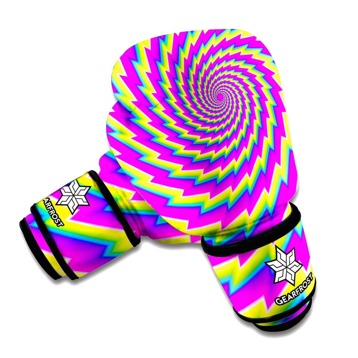 Abstract Twisted Moving Optical Illusion Boxing Gloves