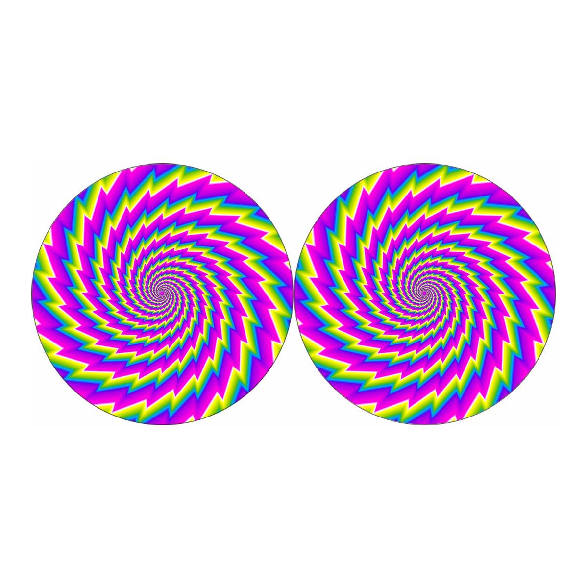 Abstract Twisted Moving Optical Illusion Car Coasters