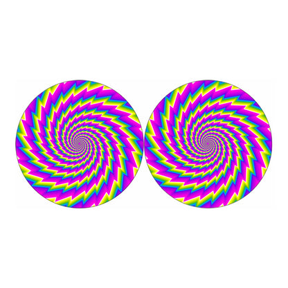 Abstract Twisted Moving Optical Illusion Car Coasters