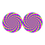 Abstract Twisted Moving Optical Illusion Car Coasters
